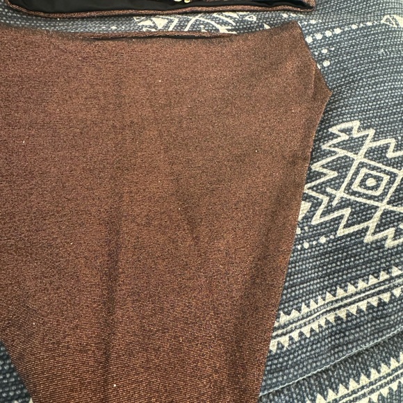 NWT SARA CRISTINA One Shoulder High Waisted Bikini - Metallic Shiny Brown XS/S - Picture 8 of 16